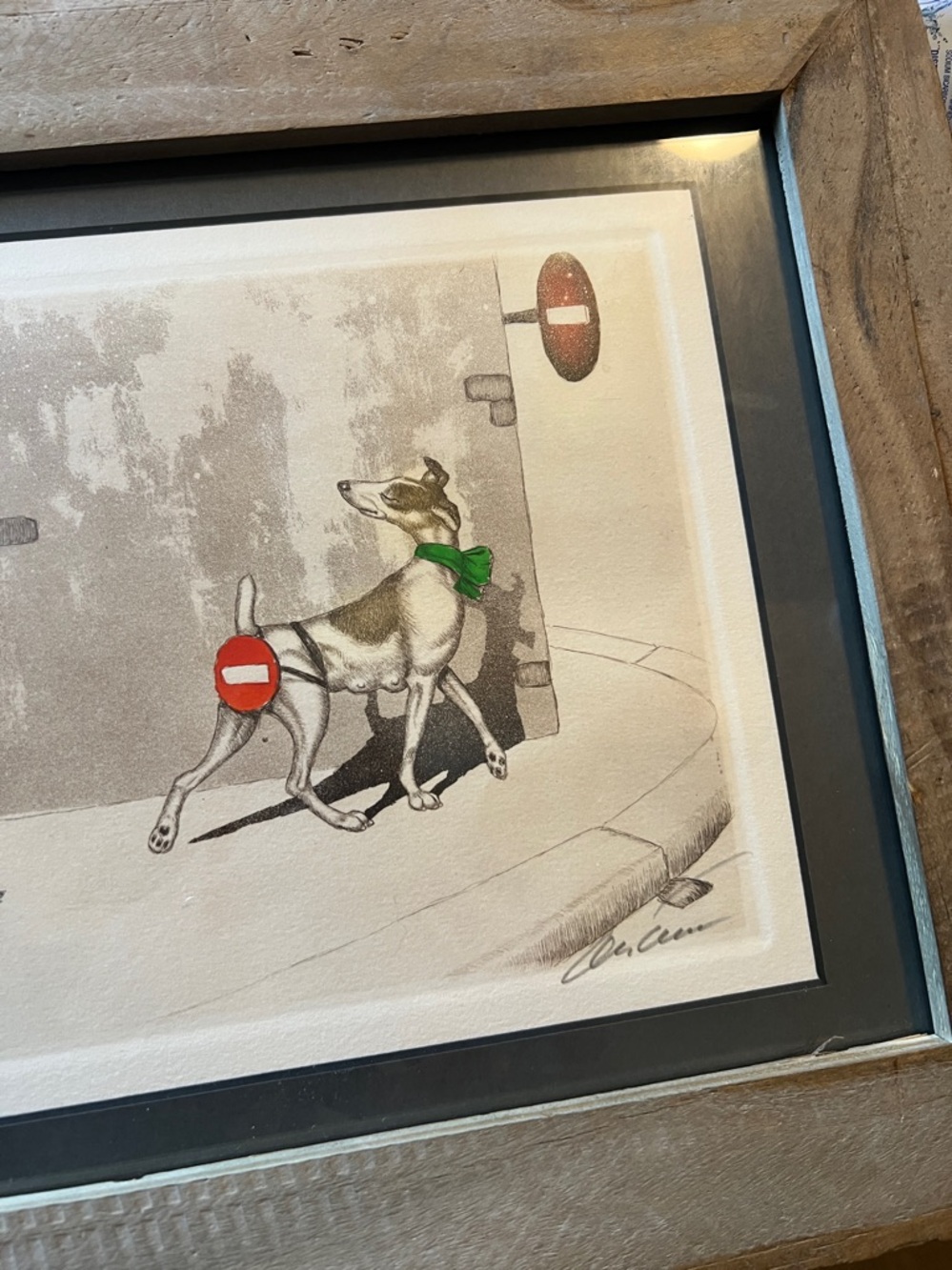 Boris O Klein (1893-1985) - "Dirty Dogs of Paris" framed signed embossed print - Picture 6 of 9